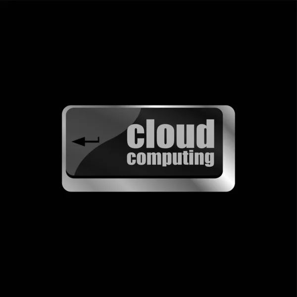 Πληκτρολόγιο Υπολογιστή Για Cloud Computing Επιχειρηματική Ιδέα — Φωτογραφία Αρχείου