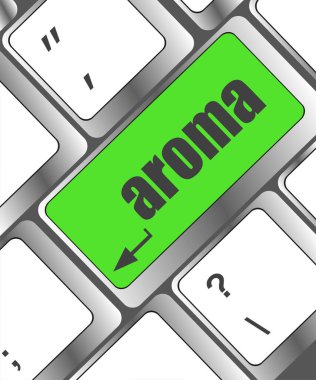 Bilgisayar klavyesinde aromalı düğme
