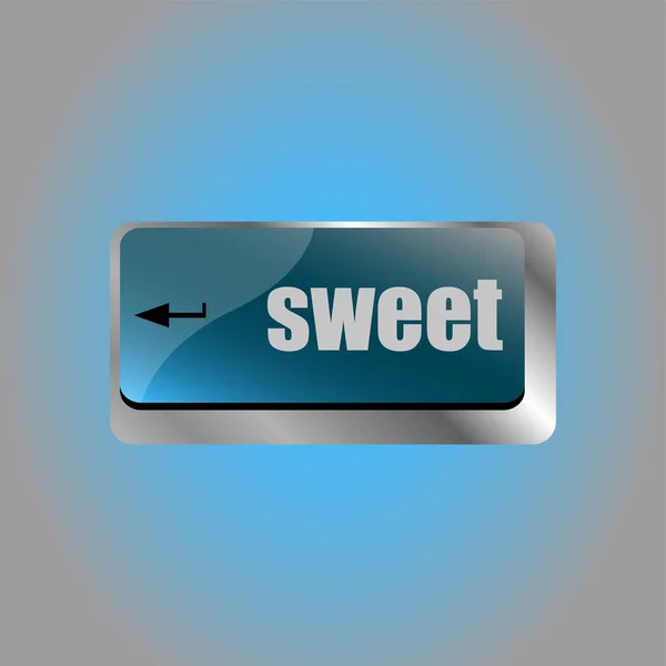 Süßes Wort Eingabetaste Auf Tastatur Tasten — Stockfoto
