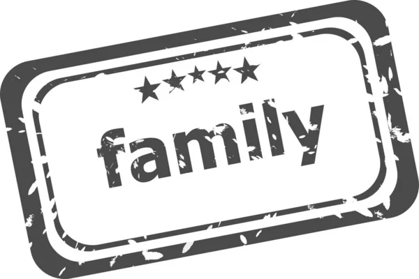 Family Grunge Rubber Stamp Isolated White Background — Stock Photo, Image