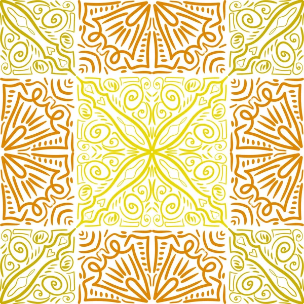 Patrón Abstracto Sin Costuras Fondo Vectorial Dibujado Mano Mandala Sin — Vector de stock