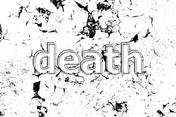 Text Death Social Concept Painted Word White Black Vintage Old — Stock Photo, Image