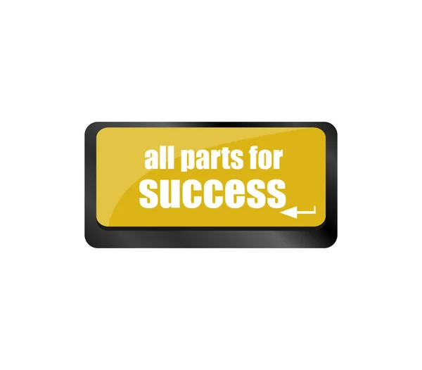 All Parts Success Button Computer Keyboard Key — Stock Photo, Image