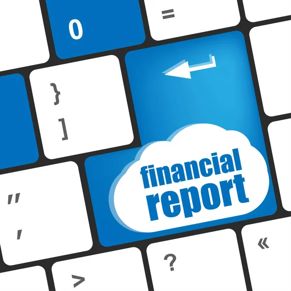 Keyboard Key Financial Report Button Computer Keyboard — Stock Photo, Image