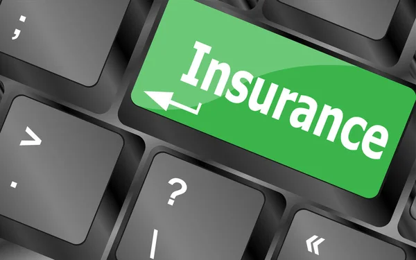 Tecla Teclado Insurance Lugar Tecla Enter — Fotografia de Stock