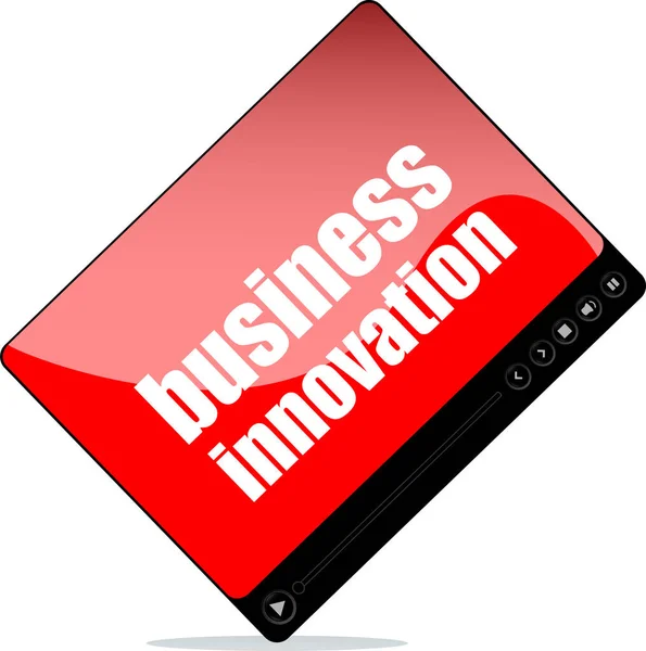 Video Player Web Business Innovation Words — Stock Photo, Image