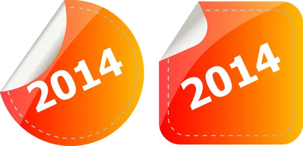 2014 Stickers Button Set Bedrijfslabel — Stockfoto
