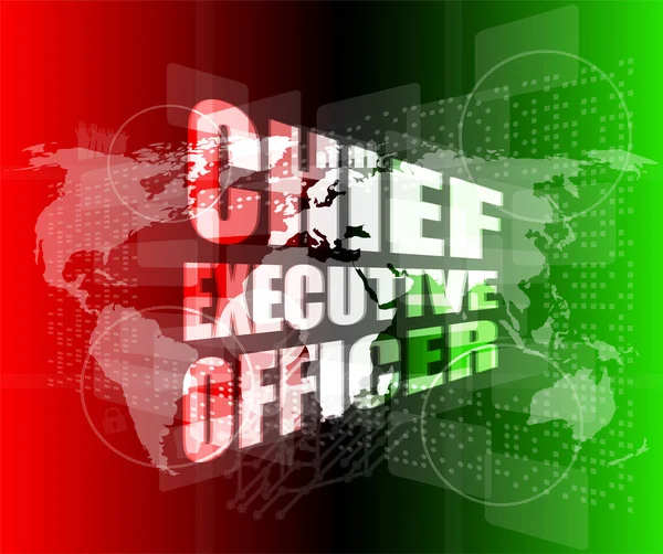 Chief Executive Officer Word Digital Touch Screen — Stock Photo, Image