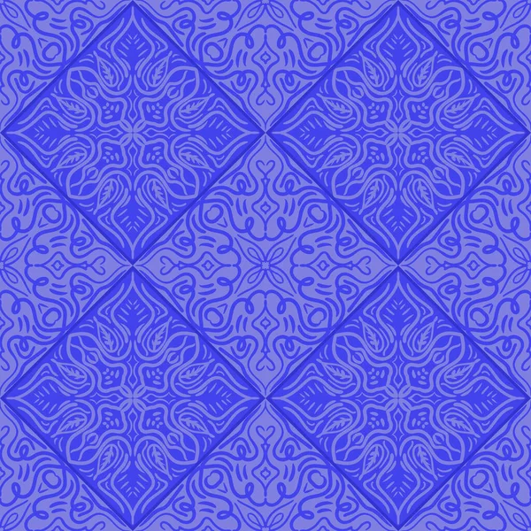 Patrón Abstracto Sin Costuras Fondo Vectorial Dibujado Mano Mandala Sin — Vector de stock