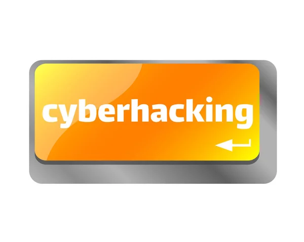 Cyberhacking Close Keyboard Enter Computer Key — Stock Photo, Image