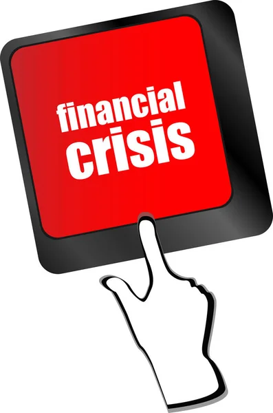 Crisis Financiera Clave Que Muestra Concepto Seguro Negocios Concepto Negocio —  Fotos de Stock