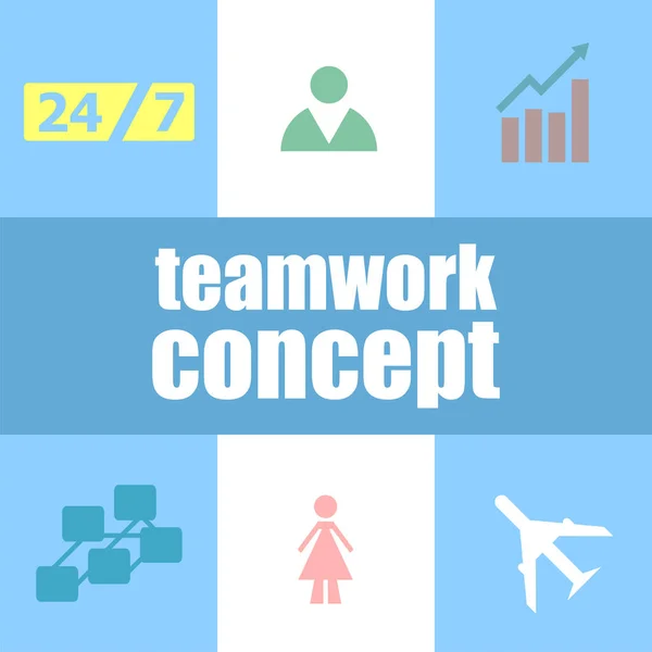 Teamwork Concept Words Education Concept Infographic Dashboard Interface Template — Stock Photo, Image