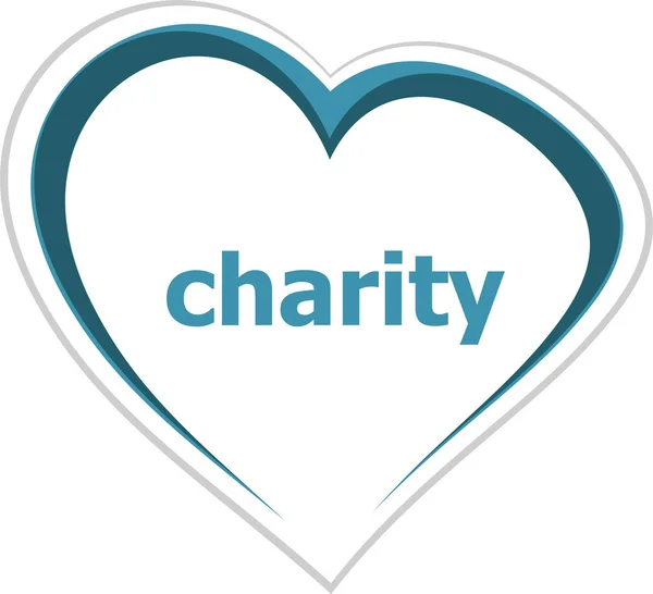 Text Charity Gesellschaftliches Konzept — Stockfoto