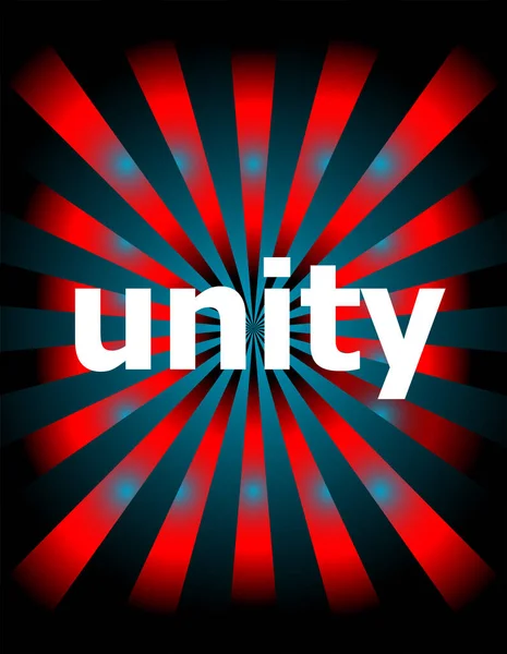 Text Unity Social Concept Abstract Background Red Blue Rays Creative — Stock Photo, Image