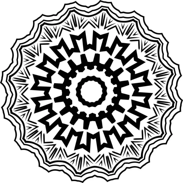 Мандала Поздравительных Открыток Чехол Печати Абстрактный Шаблон Дивали Черно Белый — стоковый вектор