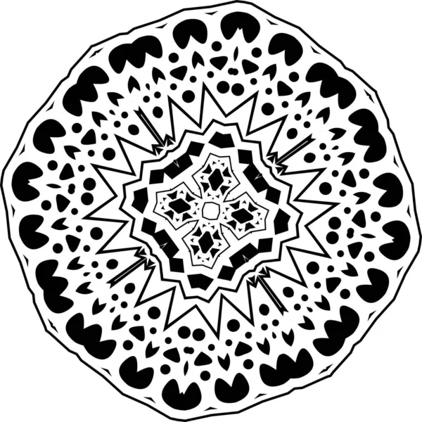 Mandala Isolato Sfondo Bianco Illustrazione Astratta Del Vettore Modello Struttura — Vettoriale Stock