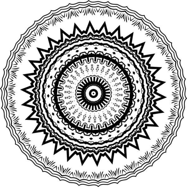 Mandala Para Tarjeta Felicitación Impresión Estuche Etc Textura Abstracta Diwali — Vector de stock