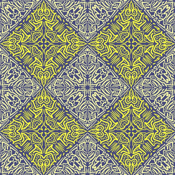 Mandala Sin Costuras Moda Fondo Vectorial Dibujado Mano Patrón Abstracto — Vector de stock