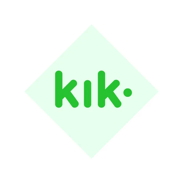 Kik Logosu Kik Kurye Mobil Uygulaması Ulak Kik Uygulama Simgesi — Stok fotoğraf