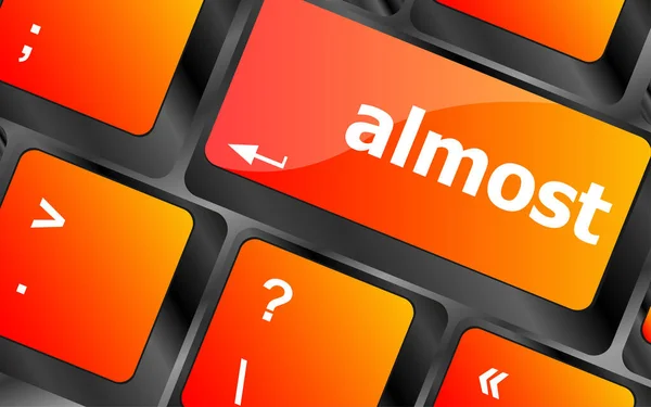 Almost Words Concept Key Keyboard — Stock Photo, Image