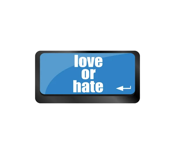Szerelem Vagy Gyűlölet Kapcsolatok Kommunikáció Benyomások Értékelés Számítógép Billentyűzet Kulcs — Stock Fotó