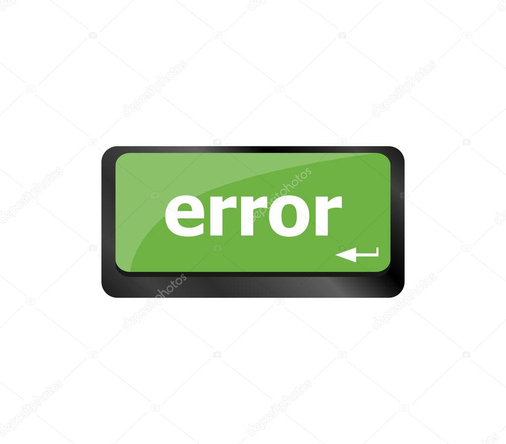 Error keyboard keys button close-up, internet concept
