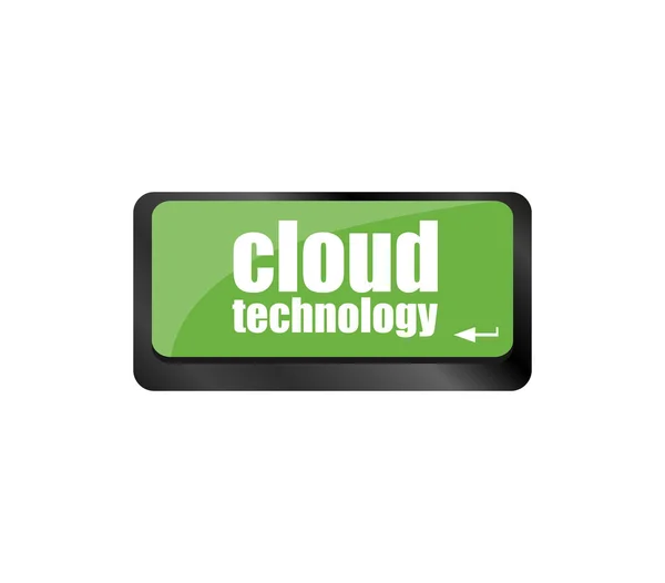 Conectarse Concepto Nube Botón Tecla Del Teclado Tecnología Nube — Foto de Stock