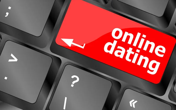 Ένα Πληκτρολόγιο Ένα Κουμπί Online Dating Κοινωνική Έννοια — Φωτογραφία Αρχείου