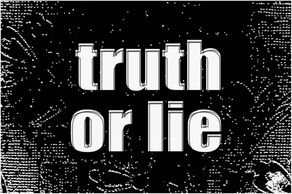 Truth Lie Text Social Concept White Words Black Abstract Background — Stock Photo, Image