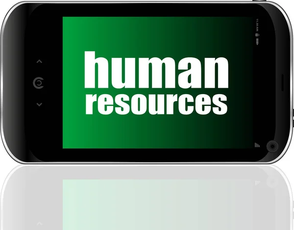 経営理念 人的資源テキスト 詳細現代のスマートフォン — ストック写真