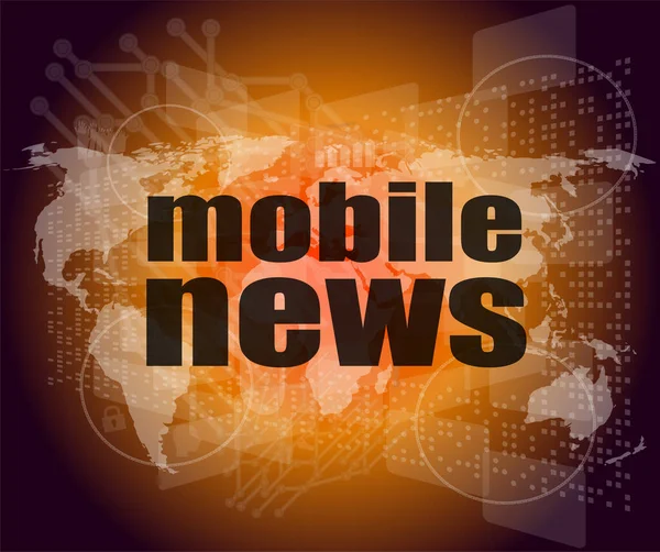 News Concept Presse Mots Mobiles News Sur Écran Numérique — Photo