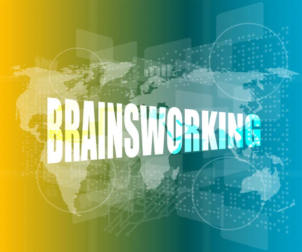 Sana Brainsworking Kosketusnäytön Tekniikka Tausta — kuvapankkivalokuva