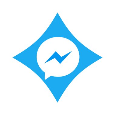 Facebook kurye logosu. Faceboook modern sosyal ağ bildirim simgesi. İnternetteki Facebook mesajlaşması. Kharkiv, Ukrayna - Ekim 2020