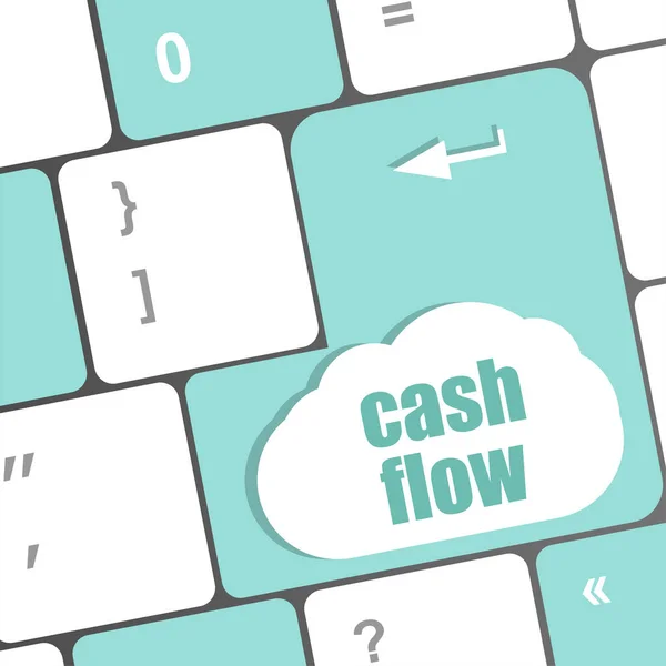 Tlačítko Cash Flow Words Klávesách — Stock fotografie