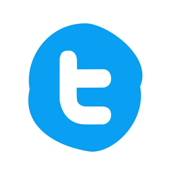Logo Twitter Sfondo Bianco Twitter Servizio Social Networking Microblogging Kharkiv — Foto Stock