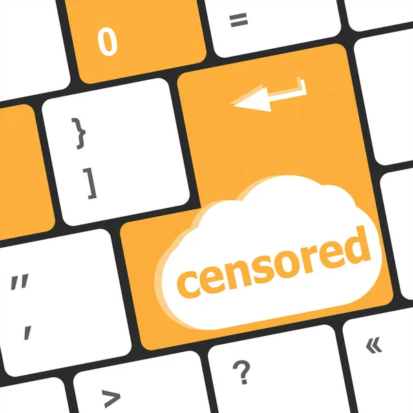 Censored Word Computer Keyboard Key — Stock Photo, Image