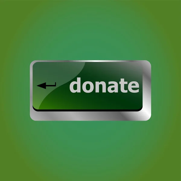 Donate Button Computer Keyboard Key — стоковое фото