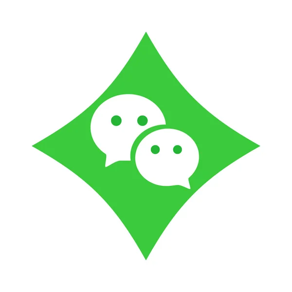 Wechat Logotyp Wechat Kinesisk Multi Purpose Messaging Sociala Medier Och — Stockfoto