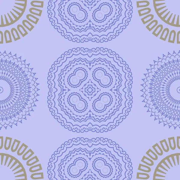 Patrón Abstracto Sin Costuras Fondo Vectorial Dibujado Mano Mandala Sin — Vector de stock