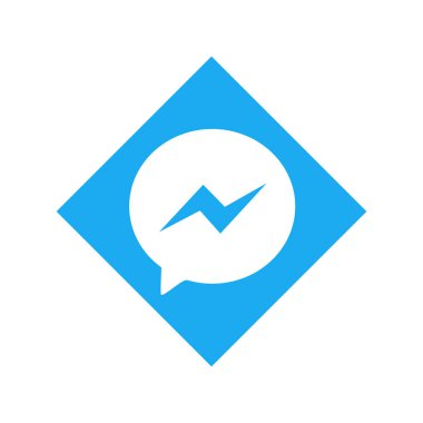 Facebook kurye logosu. Faceboook modern sosyal ağ bildirim simgesi. İnternetteki Facebook mesajlaşması. Kharkiv, Ukrayna - Ekim 2020