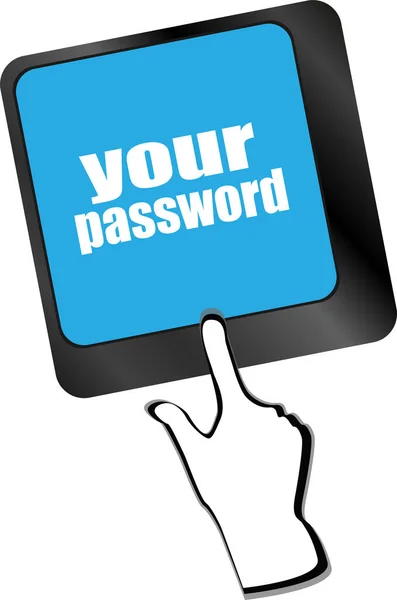 Pulsante Password Sulla Tastiera Concetto Sicurezza — Foto Stock