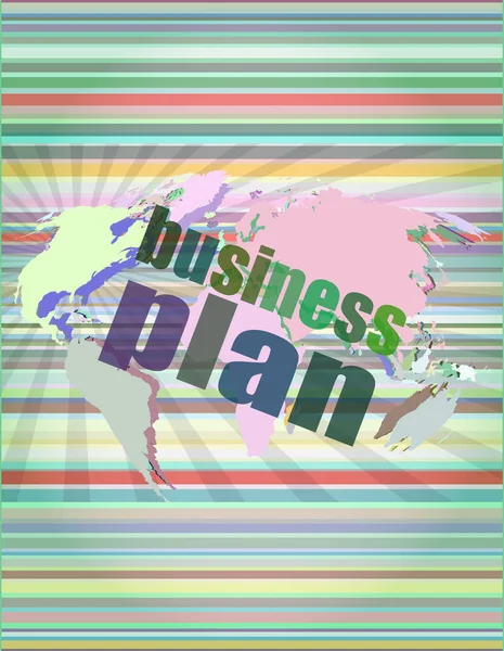 Management Concept Business Plan Words Digital Screen — Stock Photo, Image