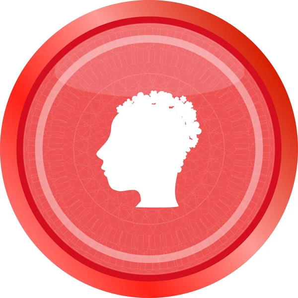 Idea People Head Circle Glossy Wen Icon — Stock Photo, Image