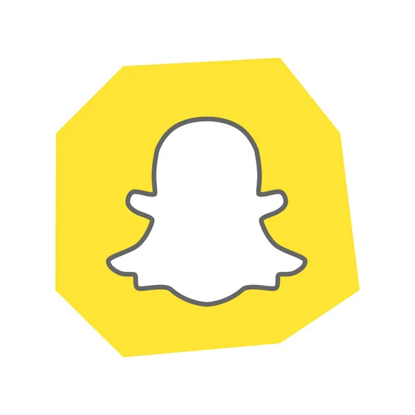 Snapchat App Popular Social Networking Application Sharing Photo Snapchat Logo — Stock Photo, Image