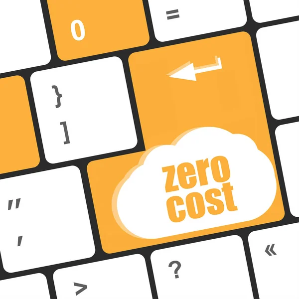 Zero Cost Button Computer Keyboard Key — Stock Photo, Image