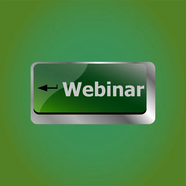 Webinaire Entrez Bouton Sur Touche Clavier Ordinateur — Photo