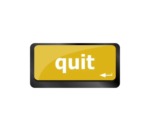 Quit Button Internet Computer Keyboard Key — Stock Photo, Image