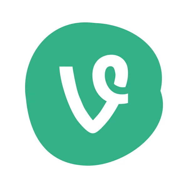 Logo Winorośli Aplikacja Vine Może Być Używana Przeglądania Filmów Aplikacja — Zdjęcie stockowe