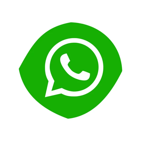Whatsapp 로고입니다 Whatsapp 스마트폰을 인스턴트 메시징 앱입니다 무엇이든 전하게 메시지와 — 스톡 사진