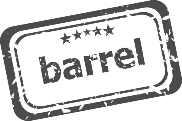 Barrel Rubber Stamp White Background — Stock Photo, Image